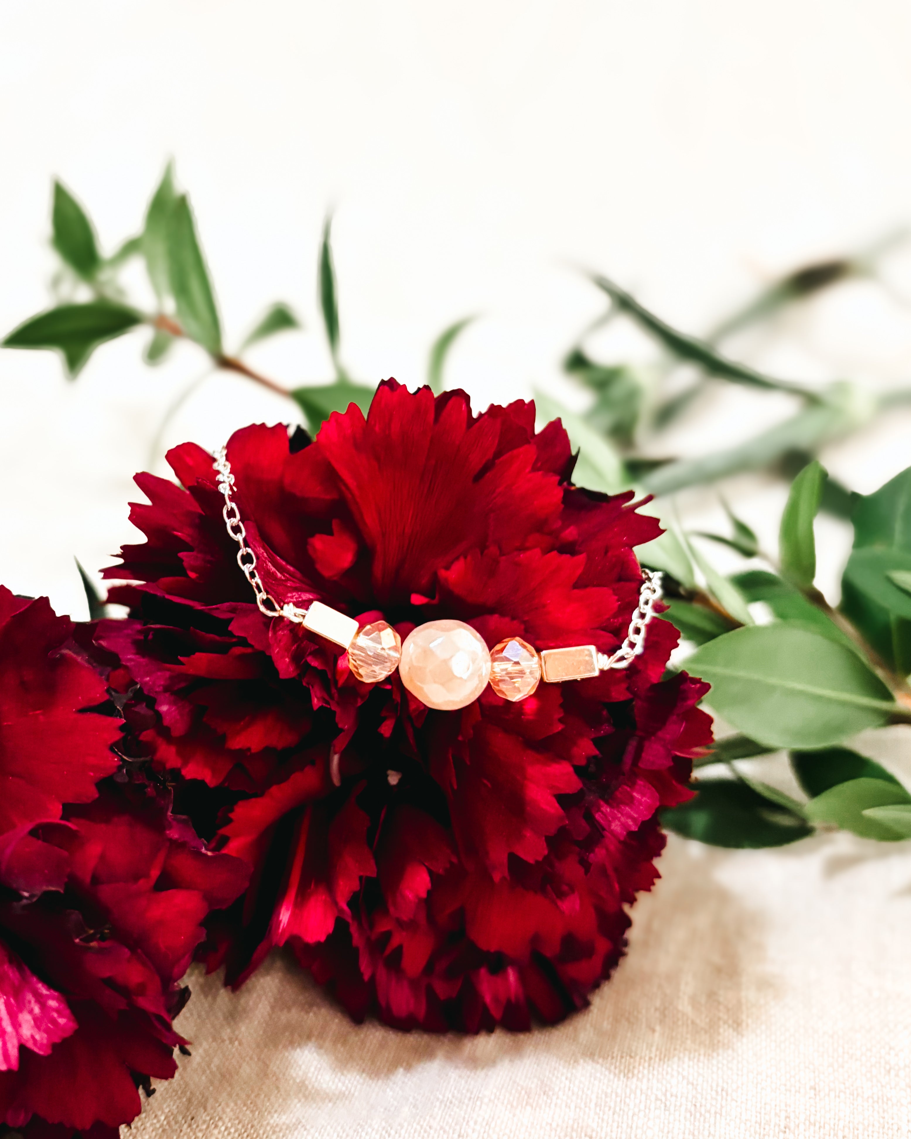 Delicate Bracelet - Rose Gold and Pink Aventurine