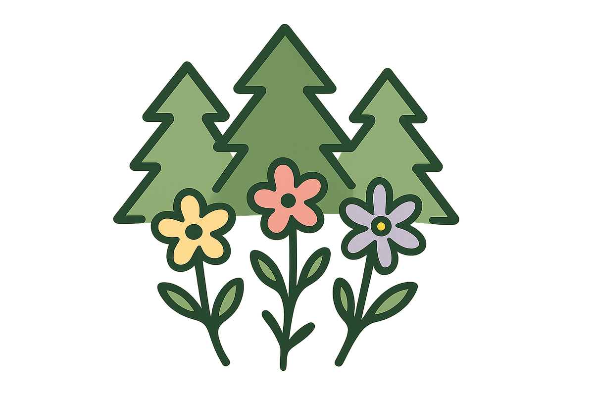 forest and flowers icon