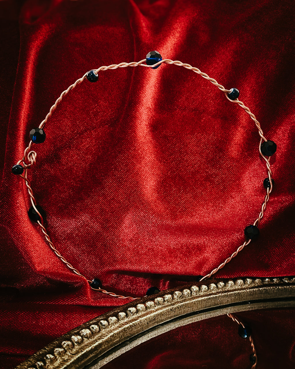 Royal Blue Circlette - Glass, Ceramic and Copper - Noble Weight