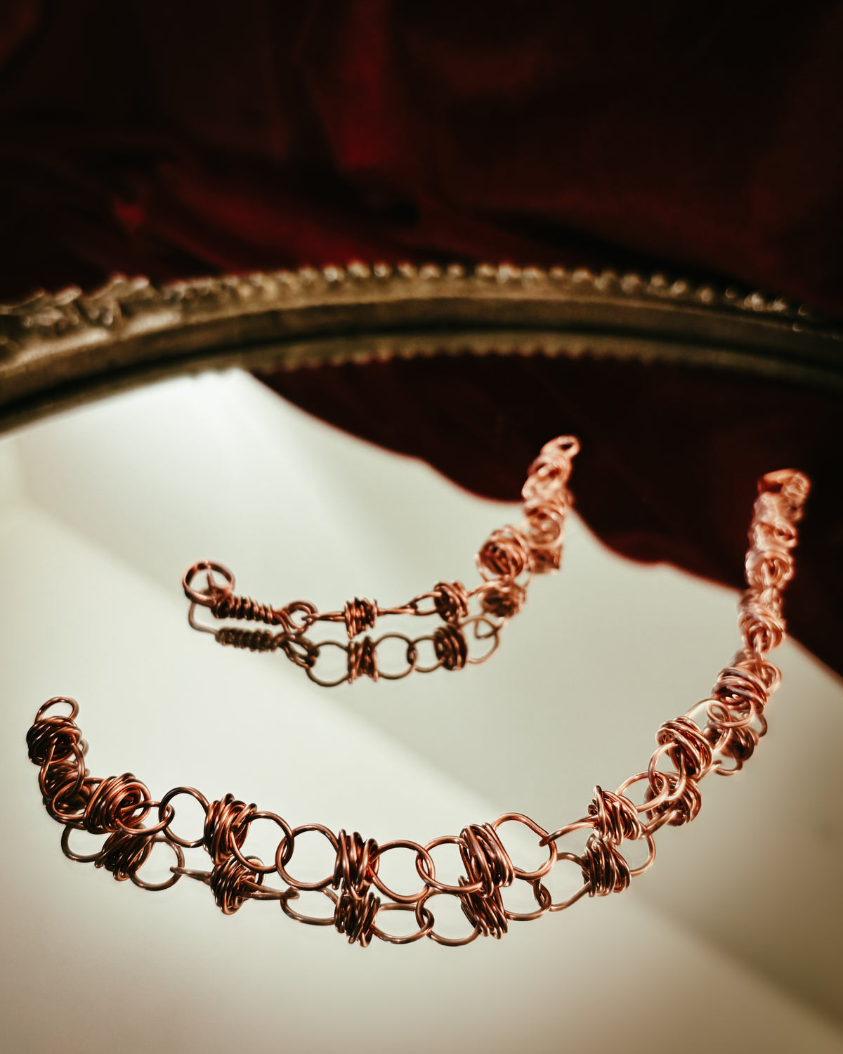Gooseberry Circlette - Glass and Seed Beads - Whisper Weight